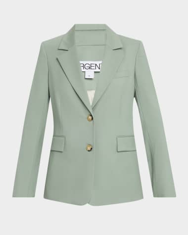 ARGENT Two-Button Seasonless Wool Blazer
