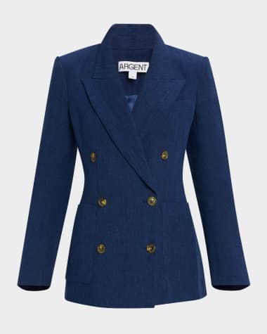 Good Work by Argent x Citizens of Humanity Chelsea Double-Breasted Linen Blazer