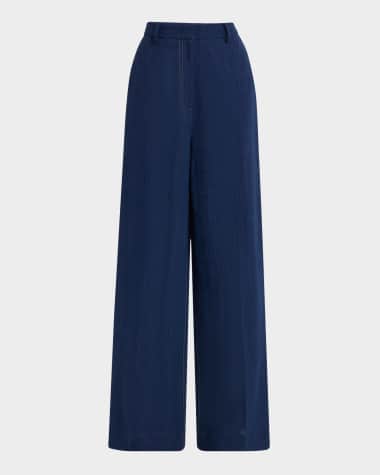 Good Work by Argent x Citizens of Humanity Weekend High-Rise Wide-Leg Linen Trousers