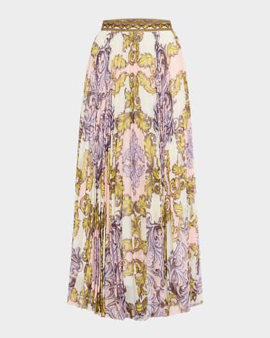Alice + Olivia Day Dreamer Katz Pleated Maxi Skirt