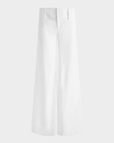 Alice + Olivia Olivia Linen Wide-Leg Pants