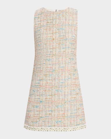 Alice + Olivia Clyde Tweed A-Line Shift Dress