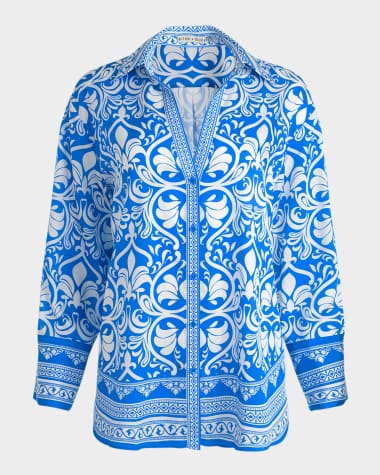 Alice + Olivia Kiva Oversized Pajama Shirt