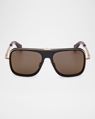 Christian Louboutin Men's LB0013M Metal Aviator Sunglasses