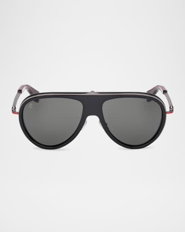Christian Louboutin Men's LB0004M Metal Aviator Sunglasses