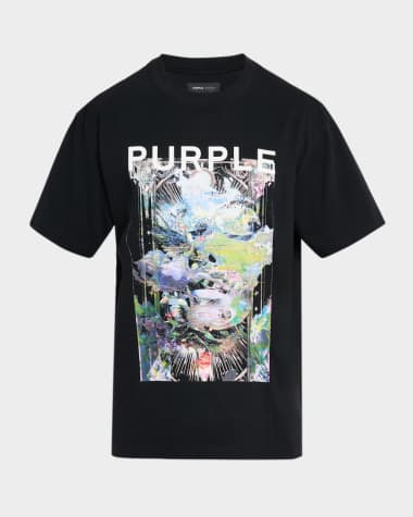PURPLE Men's Jersey Graphic Logo T-Shirt