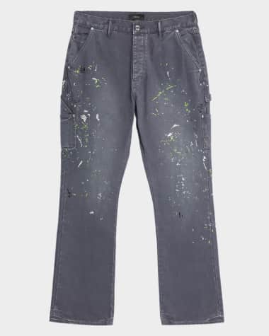 PURPLE Men's Embellished Paint Carpenter Jeans