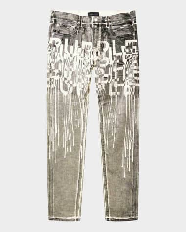 PURPLE Men's Reverse Foil Logo Skinny Jeans
