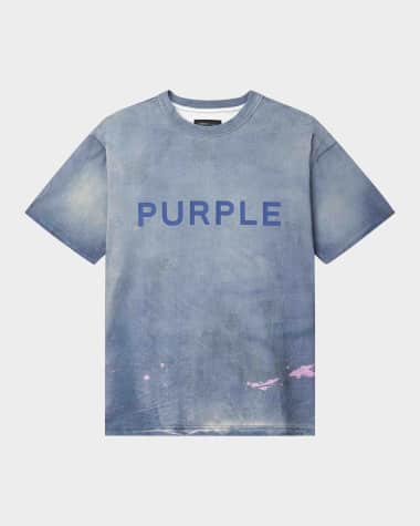 PURPLE Men's Faded Cotton Jersey Tee