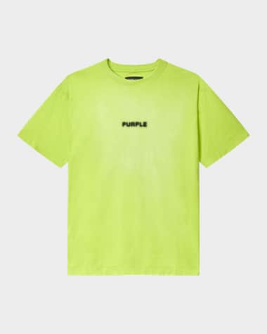 PURPLE Men's Textured Logo Cotton Jersey Tee