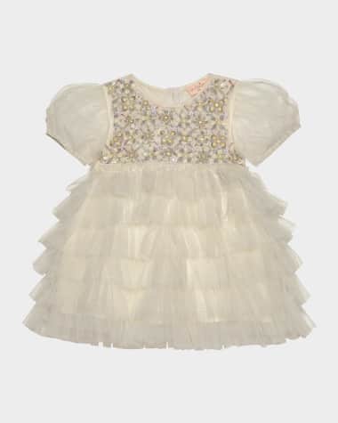 Tutu Du Monde Girl's Bebe Meadow Embellished Tulle Dress, Size Newborn-24M