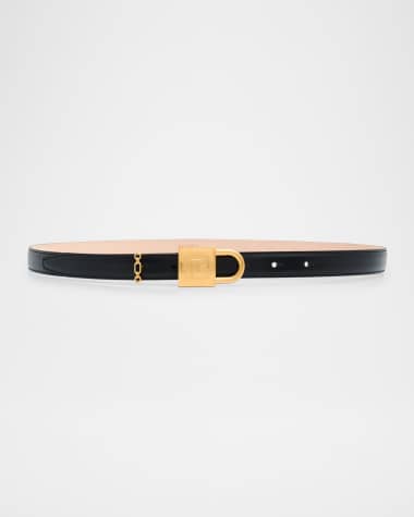 Balmain Sync Narrow Leather Belt