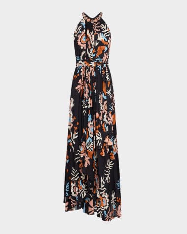 Figue Jennifer Floral Pleated Maxi Dress