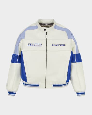 AVIREX Men's Off Shore Racing Leather Jacket