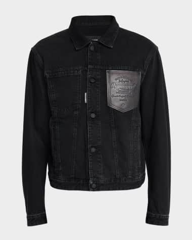 Dsquared2 Men's Jean Jacket with Leather Pocket