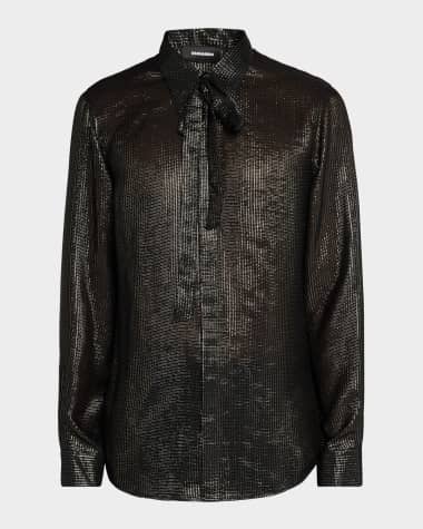 Dsquared2 Men's Sparkling Tie-Neck Shirt