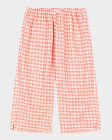 Konges Slojd Rosie H-W x Girl's Bella Cotton Check Pants, Size 12M-6