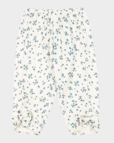Konges Slojd Rosie H-W x Girl's Mioblu Floral Cotton Pants, Size 12M-6