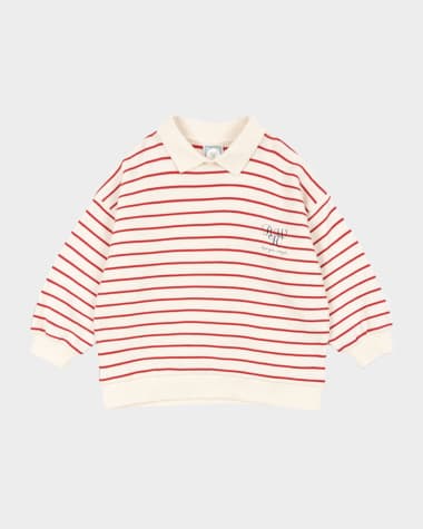 Konges Slojd Rosie H-W x Kid's Striped Sweatshirt, Size 12M-6
