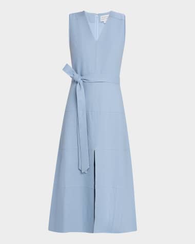 Tanya Taylor Reinella Belted A-Line Midi Dress