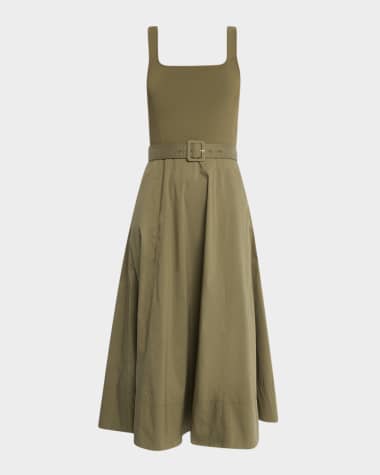 Tanya Taylor Carmen A-Line Midi Combo Dress