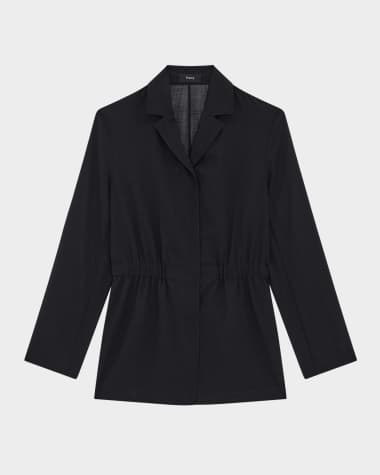 Theory Lightweight Cinched Wool Jacket