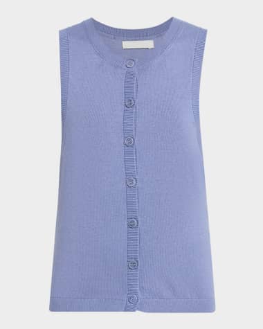 Sablyn Mia Button-Front Knit Tank Top
