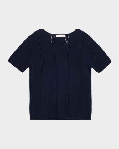 Sablyn Jayden Shrunken Short-Sleeve Knit Top