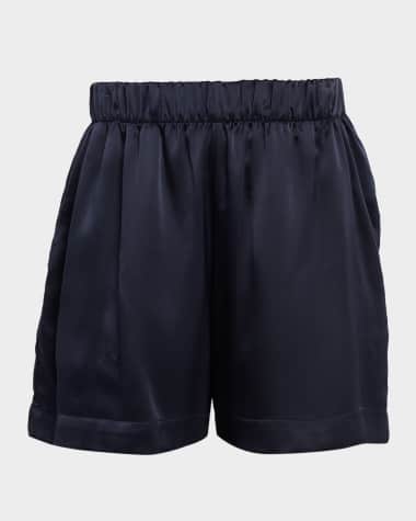 Sablyn Brynn Silk Charmeuse Wide-Leg Shorts