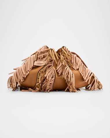 Ulla Johnson Adria Mini Fringe Pleated Wave Crossbody Bag
