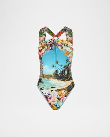 Camilla Bathing Bombshell High-Neck One-Piece Swimsuit