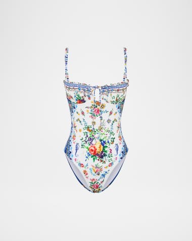 Camilla Tiles Darls Ruched Underwire One-Piece Swimsuit