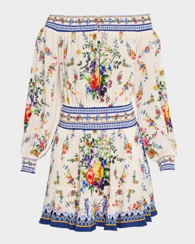 Camilla Tiles Darls Off-Shoulder Mini Dress