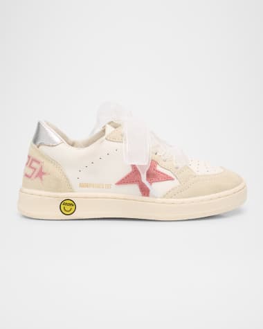 Golden Goose Girl's Ballstar Suede Low Top Sneakers, Toddlers/Kids