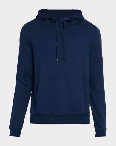 Derek Rose Men's Quinn Cotton Loopback Pullover Hoodie