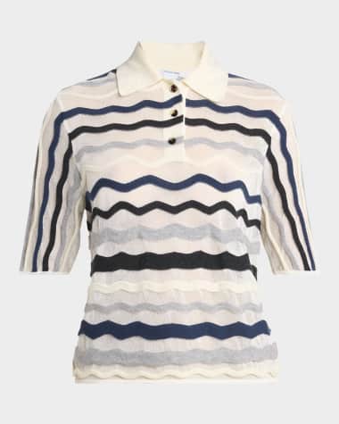 Bottega Veneta Zigzag Striped Knitwear Top