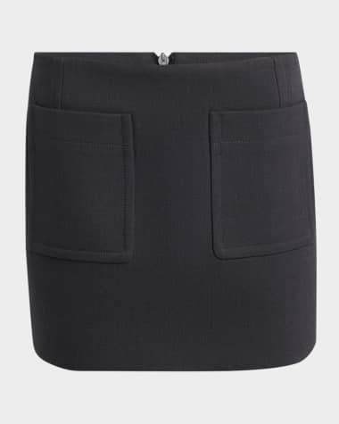 Bottega Veneta Pocket Light Structured Cotton Mini Skirt