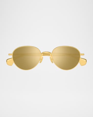 Bottega Veneta BV1396S Round Metal Sunglasses