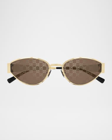 Gucci GG Metal Oval Sunglasses