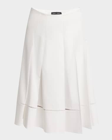 Proenza Schouler Laci Pleated Eco Cotton Poplin Midi Skirt
