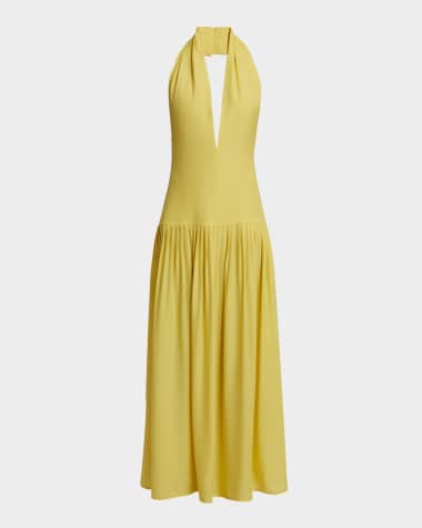 Proenza Schouler Tala Halter Viscose Georgette Dress