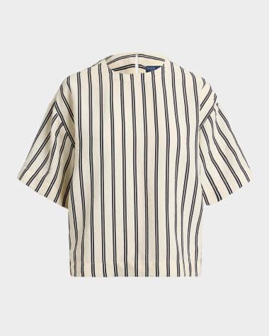 Polo Ralph Lauren Striped Silk-Blend Short-Sleeve Shirt