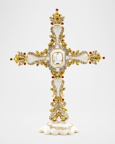 Jay Strongwater 2025 Francis Jeweled Tabletop Cross