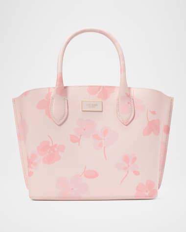 kate spade new york suite spring pansies leather crossbody tote bag