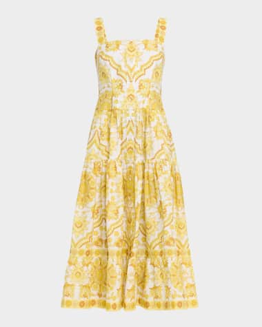 Cara Cara Margarita Sleeveless Tiered Midi Dress