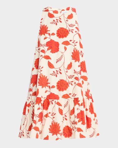 Tanya Taylor Jessie Floral Flounce Mini Dress