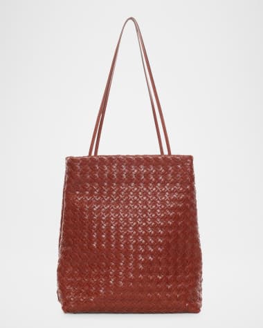 THE ROW Lilou Woven Shoulder Bag in Vintage Leather