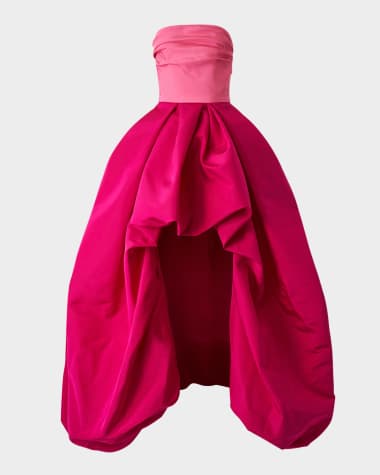 Carolina Herrera Strapless Hi-Lo Balloon Gown