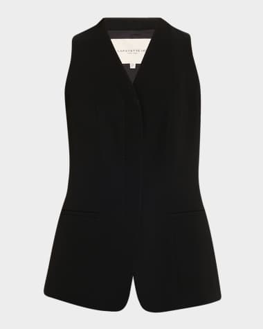 Lafayette 148 New York Tailored Finesse Crepe Vest