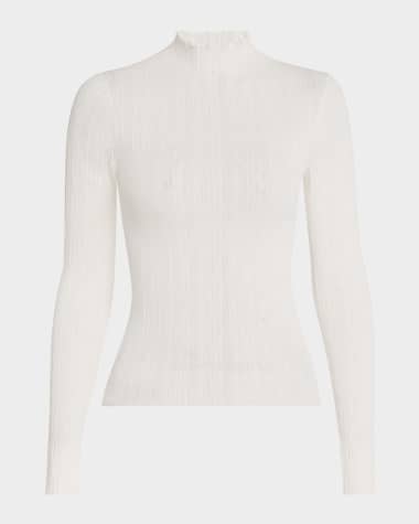 A.L.C. Hugh Fine-Knit Mock-Neck Top